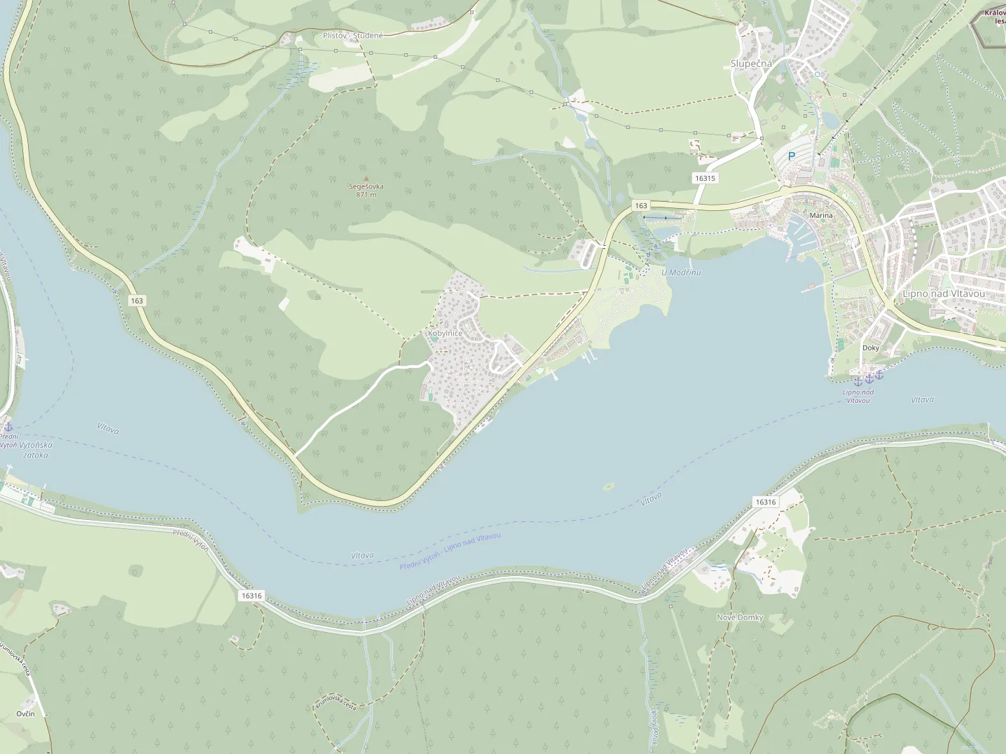 Mapa okolí domu Haus Lipno, Lipno nad Vltavou 914